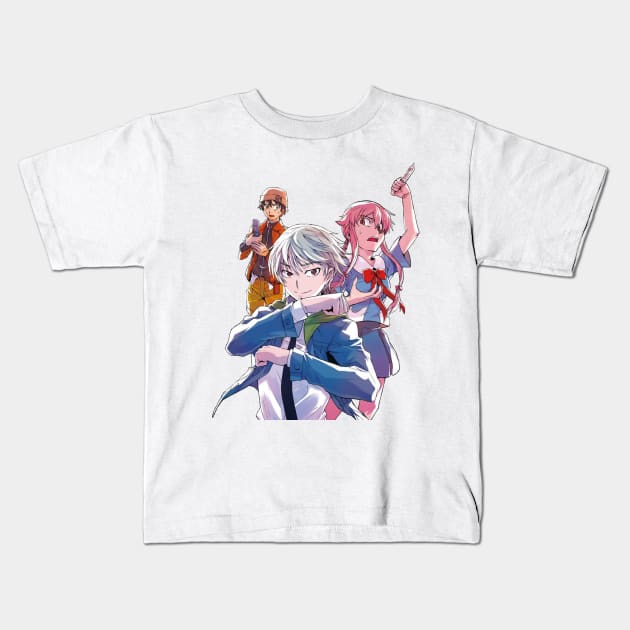 Yuki, Akise, Yuno Kids T-Shirt by katelin1